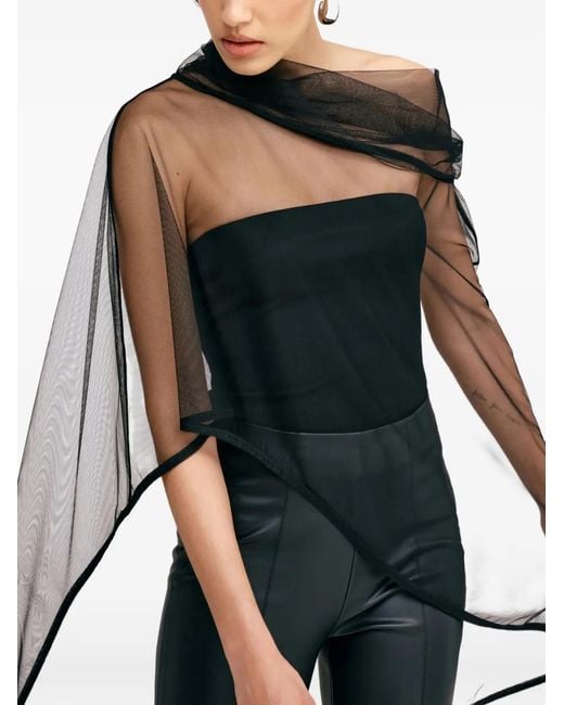 MARCELLA Black Straiton Mesh Scarf