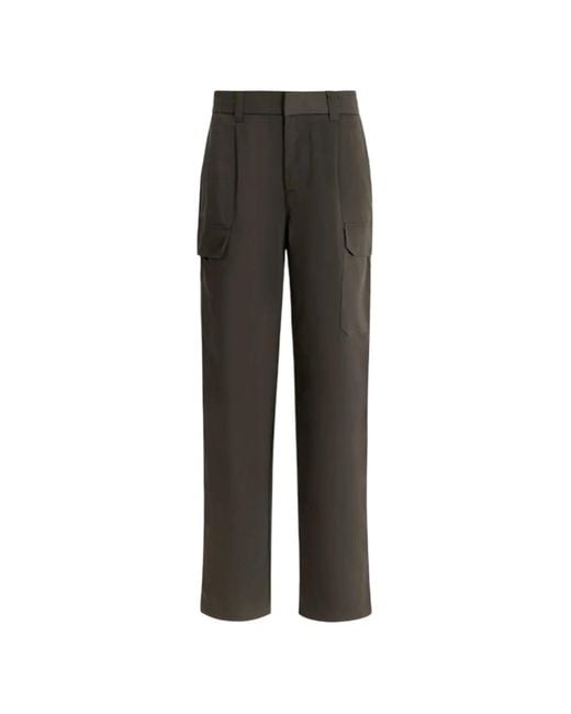 ARMANI EXCHANGE Black Belt-Loop Pleated Cargo Trousers for men