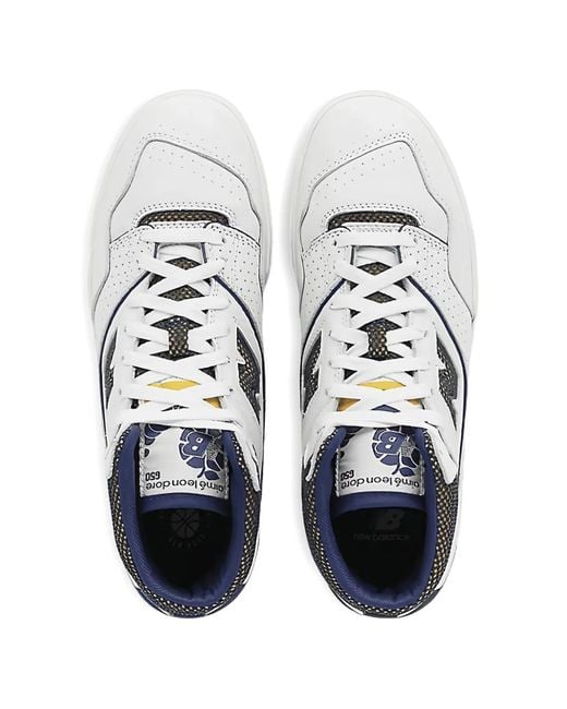New Balance White 650R Lace-Up Sneakers