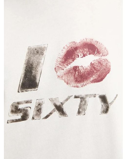 Miss Sixty White Print-Detail T-Shirt