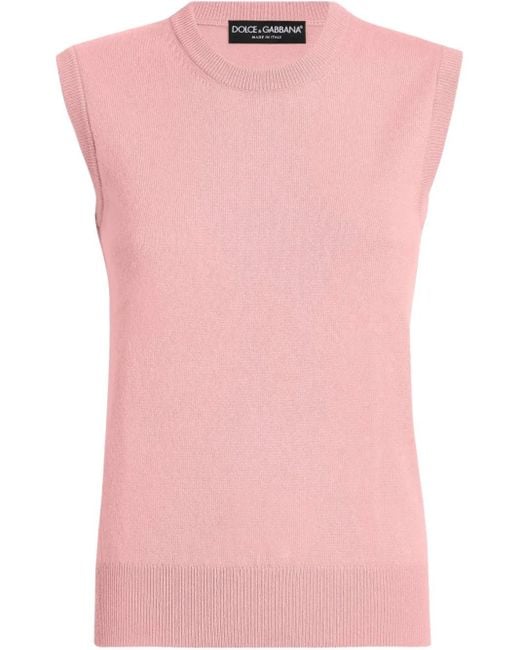 Dolce & Gabbana Pink Cashmere Vest