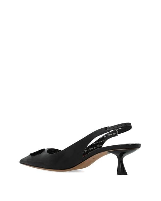 Kate Spade Black 60Mm Lover Heart-Detailed Heels