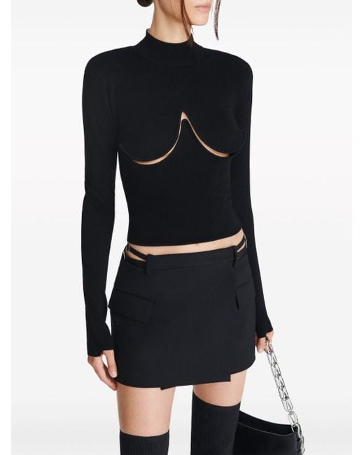 Dion Lee Black Pullover mit Cut-Out