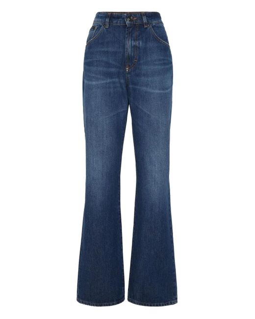Jeans Con Design A Cinque Tasche di Philipp Plein in Blue