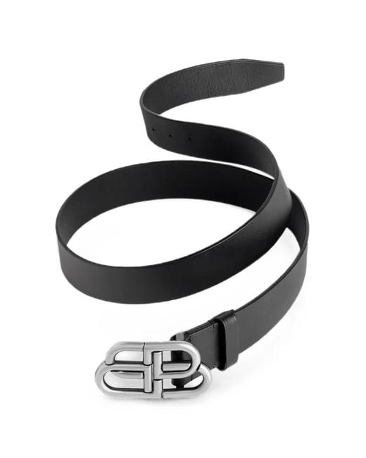 Balenciaga Black Bb Large Belt for men