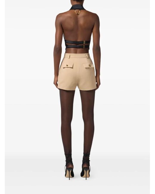 Elisabetta Franchi Black Halter-Neck Blouse