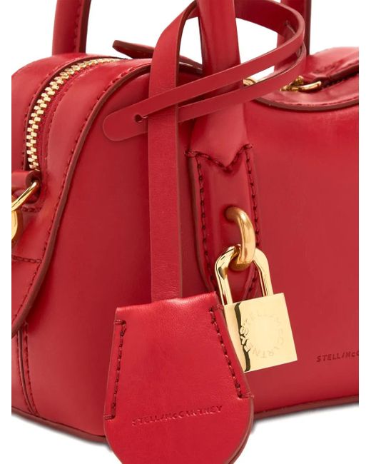 Stella McCartney Red Padlock Top-Handle Bag