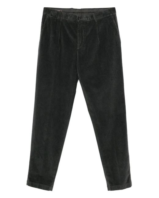 Pantaloni A Coste Con Pieghe di Peserico in Black da Uomo