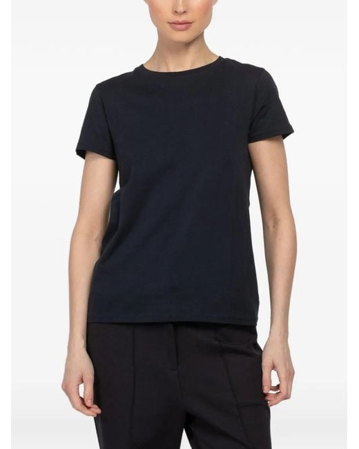 Patrick Assaraf Black Crew-Neck T-Shirt