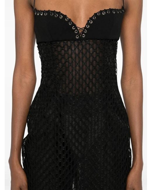 Ludovic de Saint Sernin Black Isabella Lace Dress