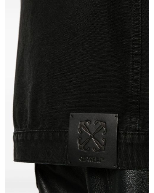 Veste en jean à logo brodé Off-White c/o Virgil Abloh pour homme en coloris Black