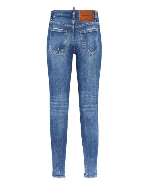 DSquared² Blue Medium Wash Medium Waist Twiggy Jeans