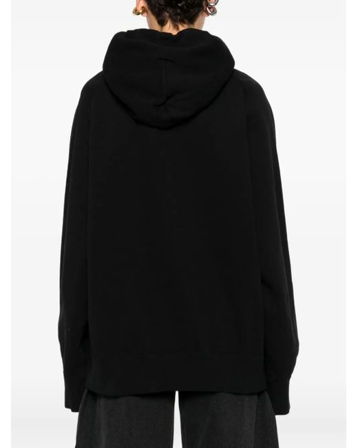 Sacai Black Logo-Patch Hoodie