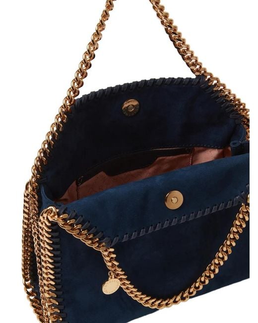 Stella McCartney Blue Falabella Tote Bag With Chain Trim