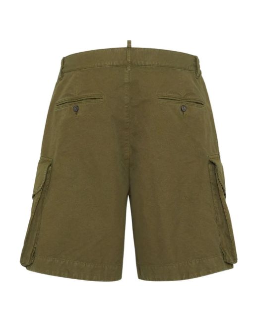 DSquared² Green Cargo Shorts for men