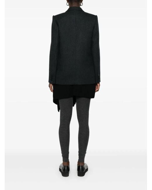 Sacai Black Double-Breasted Blazer
