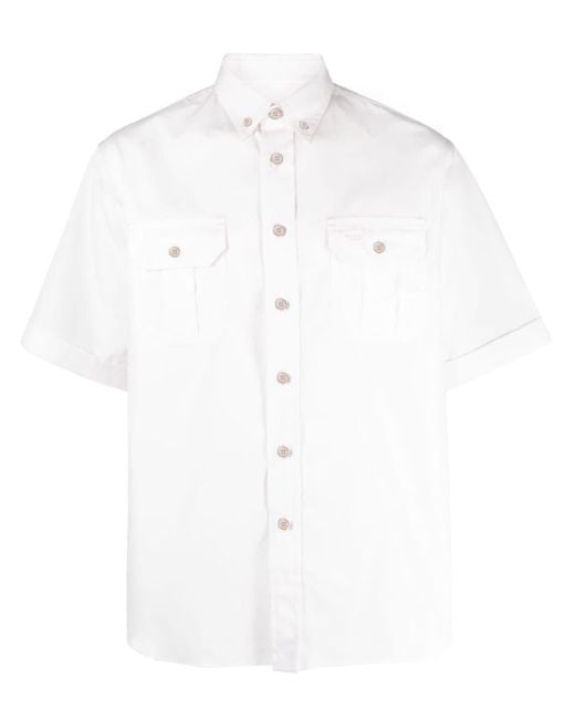 Prada Hemd mit Logo-Stickerei in White für Herren