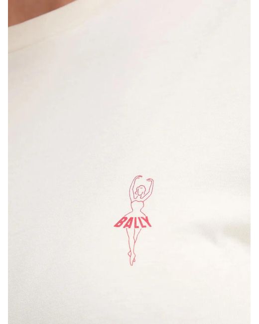 Bally White Logo-Print Short-Sleeve T-Shirt