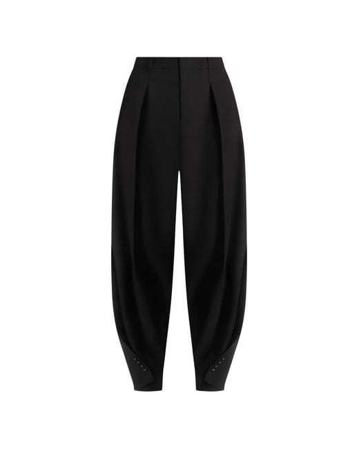 Manière De Voir Black Sophie Twist Leg Tailored Trousers