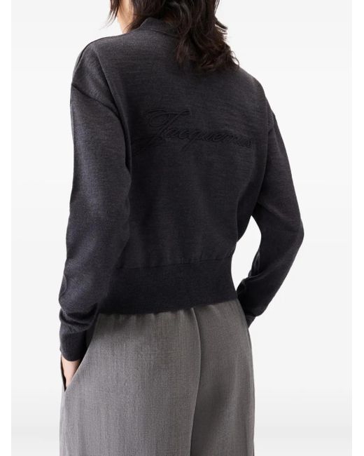 Jacquemus Blue V-Neck Wool Cardigan