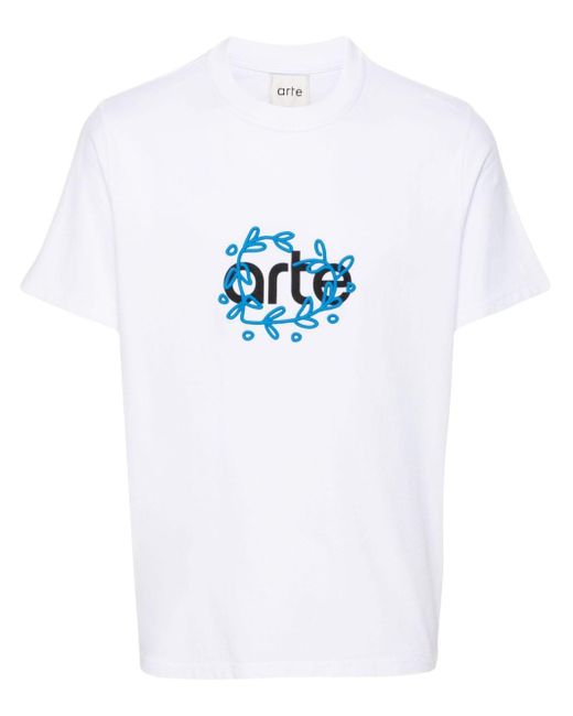 Arte' White Teo Cotton T-shirt for men