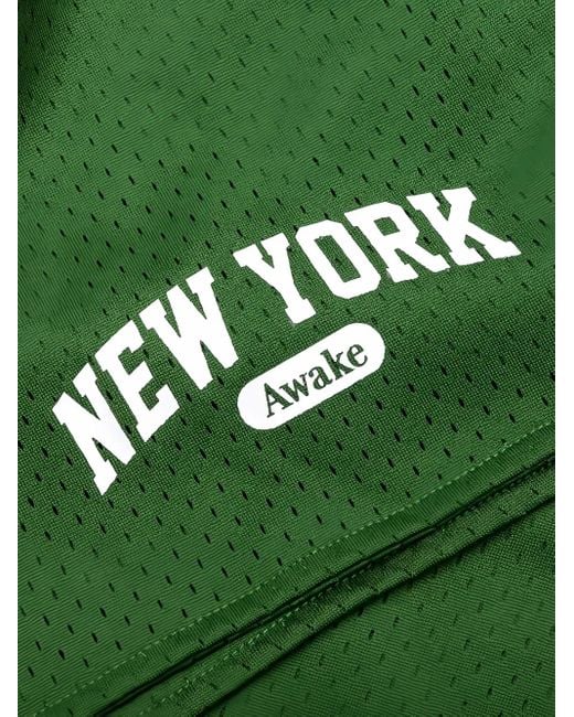 メンズ AWAKE NY Archway メッシュ ショートパンツ Green