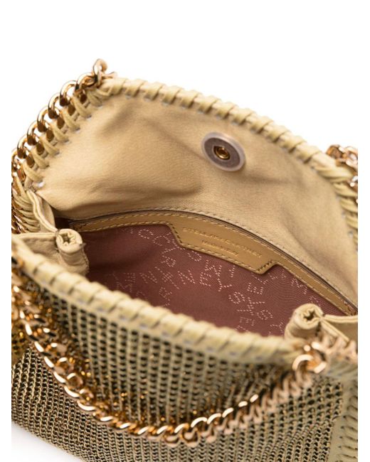Stella McCartney Natural Mini Falabella Embellished Shoulder Bag