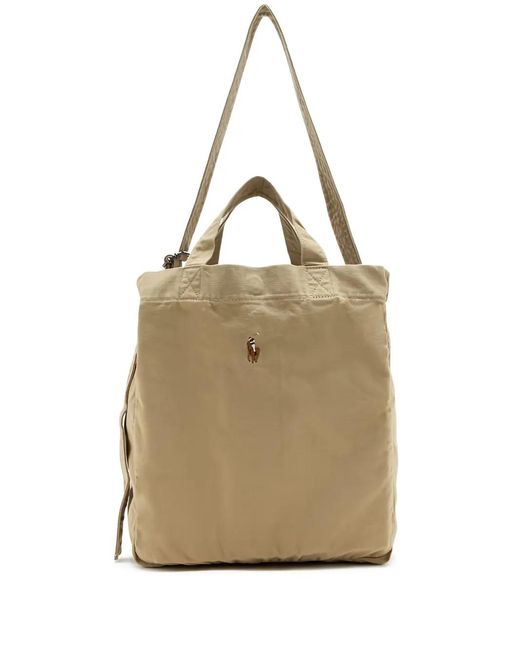 Polo Ralph Lauren Natural Embroidered Pocket Tote Bag for men