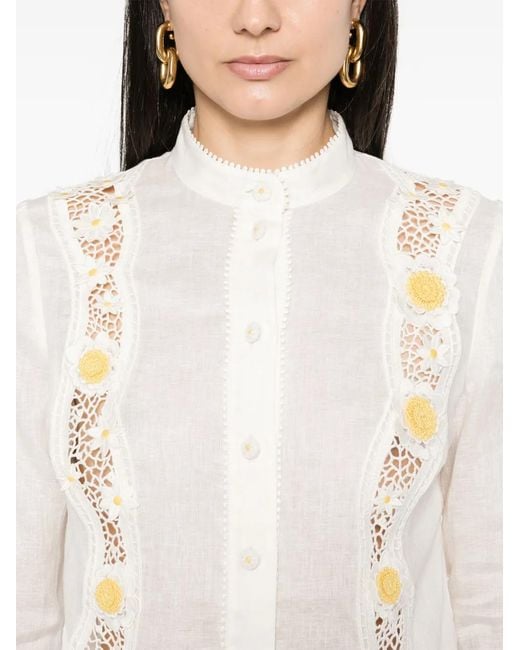 Zimmermann Everley Blouse in het White