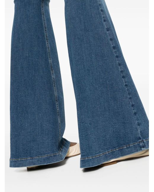 Liu Jo Low Waist Flared Jeans in het Blue