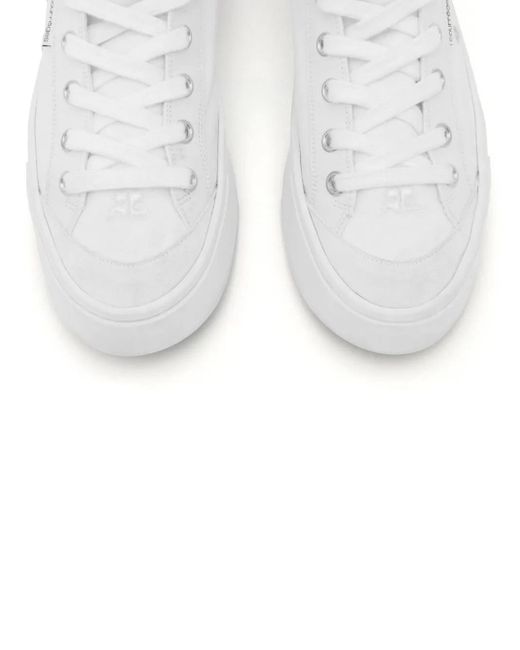 Courreges White Canvas 01 High-Top Sneakers