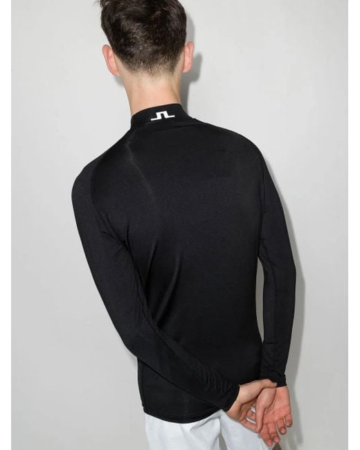 J.Lindeberg Black Aello Compression Top for men