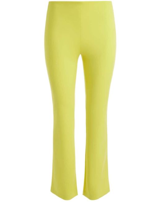 Alice + Olivia Yellow Rmp Mid-rise Cropped Trousers