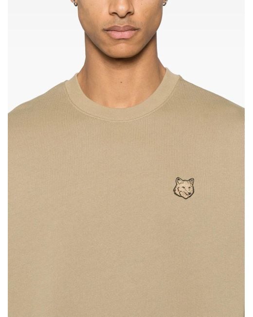 Maison Kitsuné Natural Fox-Motif Sweatshirt for men