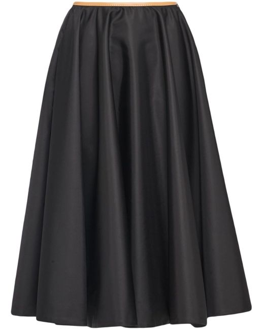 Prada Black Re-nylon Midi Skirt