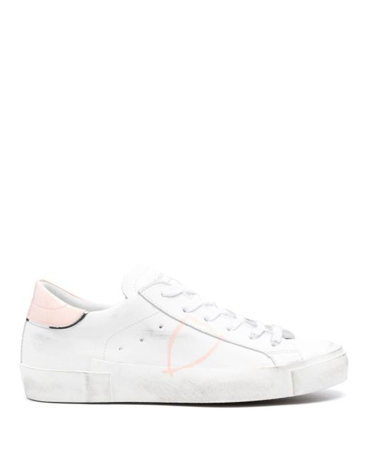 Philippe Model White Prsx Leather Sneakers