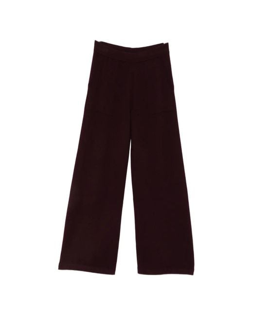 Bompard Purple Cashmere Palazzo Pants