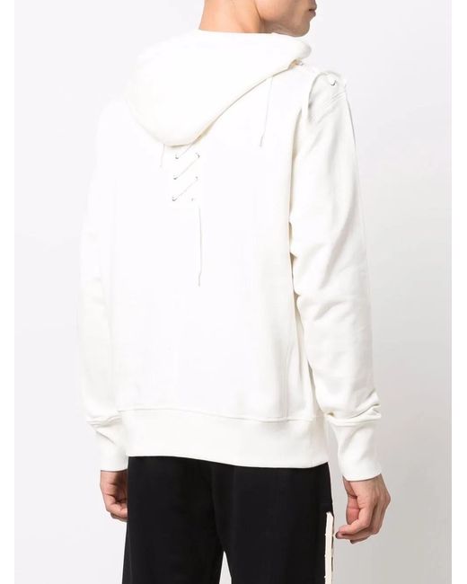 Craig Green White Lace-Up Detail Hoodie for men