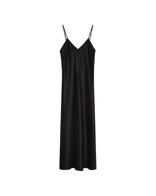 Bondi Born Black Como Bias-Cut Slip Maxi Dress