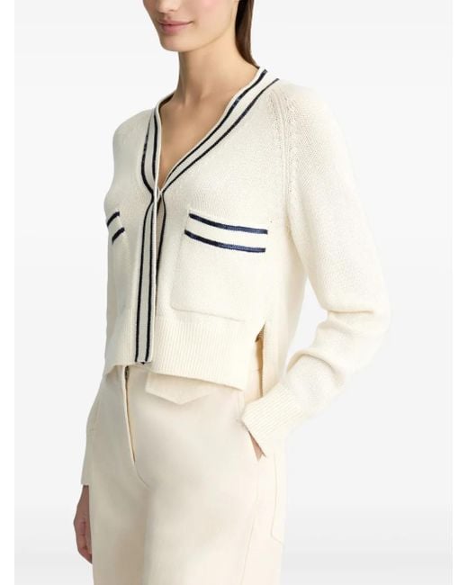 Liu Jo Natural Cotton Cardigan With Trim