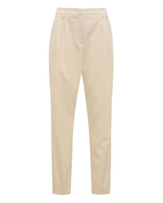 Herno Natural Pleated Trousers
