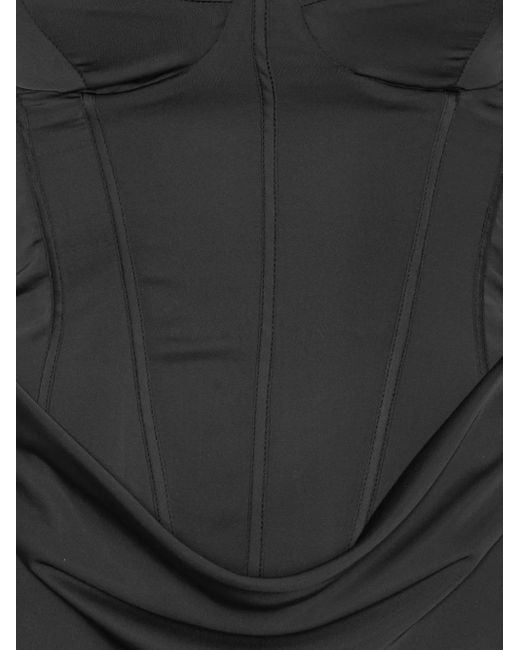 ROTATE BIRGER CHRISTENSEN Black Long Dress With Corset
