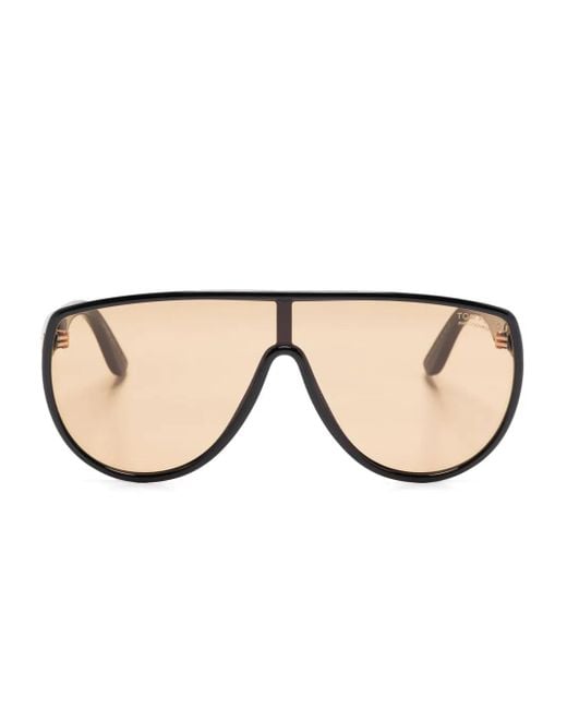 Tom Ford Natural Achilles Shield-Frame Sunglasses