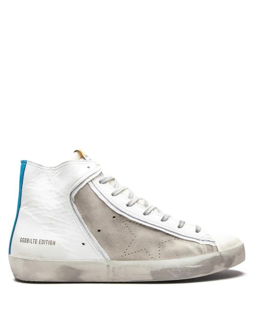 Golden Goose Deluxe Brand White Francy High-Top Sneakers for men