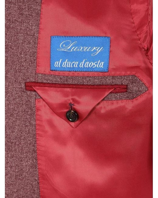 Al Duca D'aosta Purple Double-Breasted Peak-Lapel Blazer for men