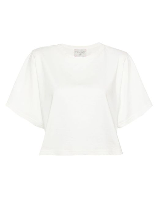 Forte Forte White Short-sleeve Cropped T-shirt