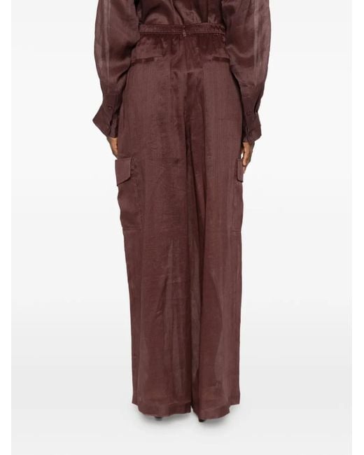 Isabelle Blanche Purple Wide-Leg Palazzo Pants