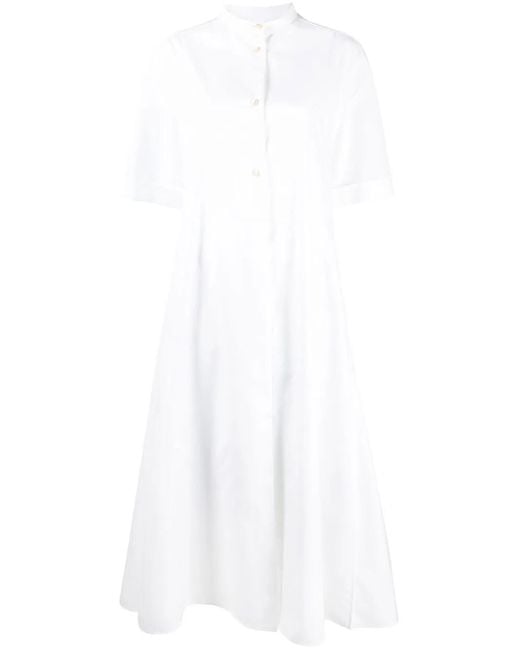 Jil Sander White Chemisier Dress