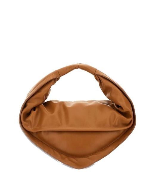 FEDERICO CINA Brown Leather Tote Bag