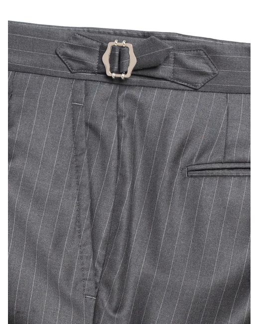 Franzese Collection Gray Pinstripe Double-Breasted Suit for men
